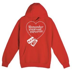 Distressed R.E.D. Friday Remember Everyone Deployed Premium Pullover Hoodie