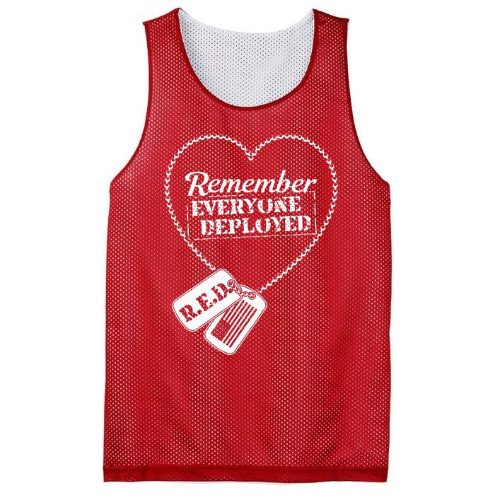 Distressed R.E.D. Friday Remember Everyone Deployed Mesh Reversible Basketball Jersey Tank