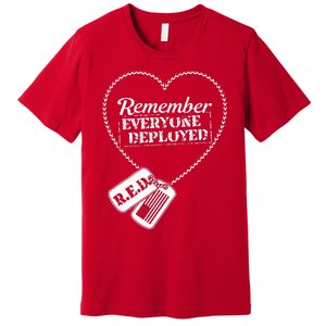 Distressed R.E.D. Friday Remember Everyone Deployed Premium T-Shirt