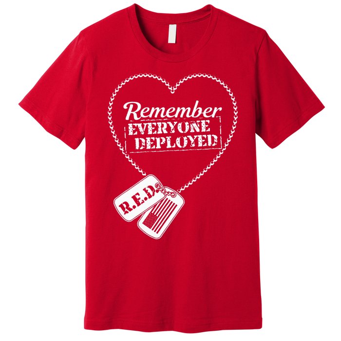 Distressed R.E.D. Friday Remember Everyone Deployed Premium T-Shirt