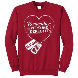 Distressed R.E.D. Friday Remember Everyone Deployed Tall Sweatshirt