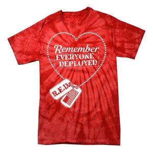 Distressed R.E.D. Friday Remember Everyone Deployed Tie-Dye T-Shirt