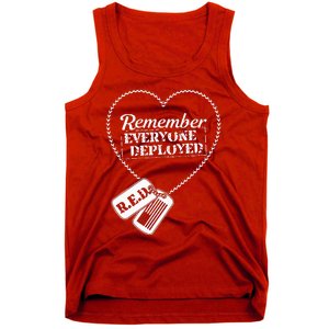 Distressed R.E.D. Friday Remember Everyone Deployed Tank Top