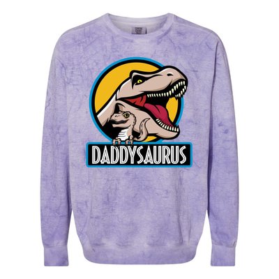 Daddysaurus Rex Fathers Day Colorblast Crewneck Sweatshirt