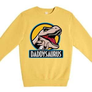 Daddysaurus Rex Fathers Day Premium Crewneck Sweatshirt