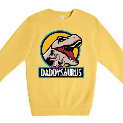 Daddysaurus Rex Fathers Day Premium Crewneck Sweatshirt