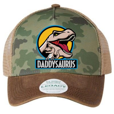 Daddysaurus Rex Fathers Day Legacy Tie Dye Trucker Hat