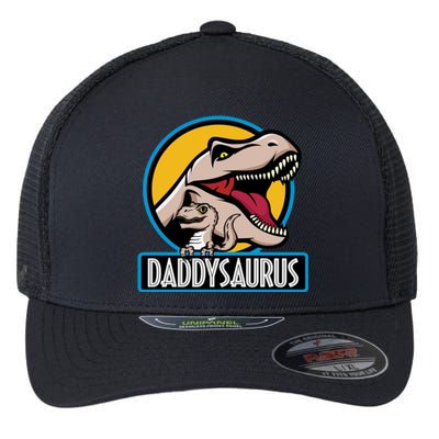 Daddysaurus Rex Fathers Day Flexfit Unipanel Trucker Cap