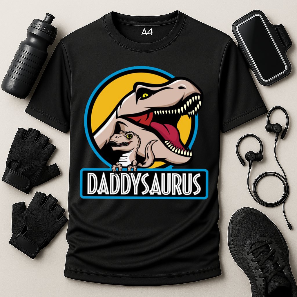 Daddysaurus Rex Fathers Day Cooling Performance Crew T-Shirt