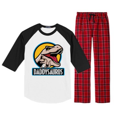 Daddysaurus Rex Fathers Day Raglan Sleeve Pajama Set