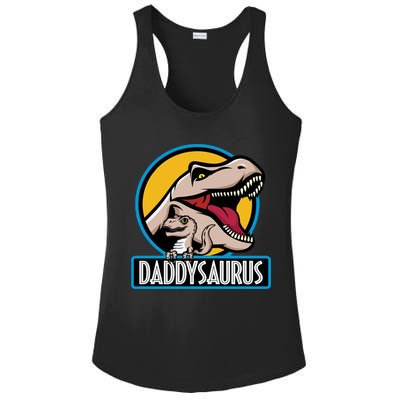 Daddysaurus Rex Fathers Day Ladies PosiCharge Competitor Racerback Tank