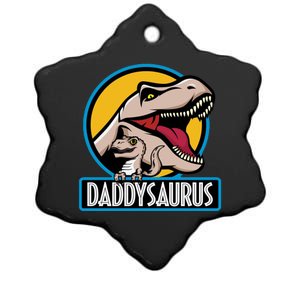 Daddysaurus Rex Fathers Day Ceramic Star Ornament