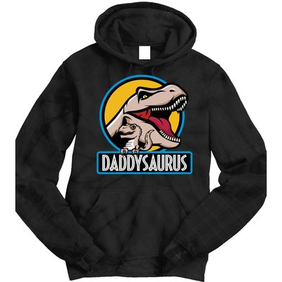 Daddysaurus Rex Fathers Day Tie Dye Hoodie