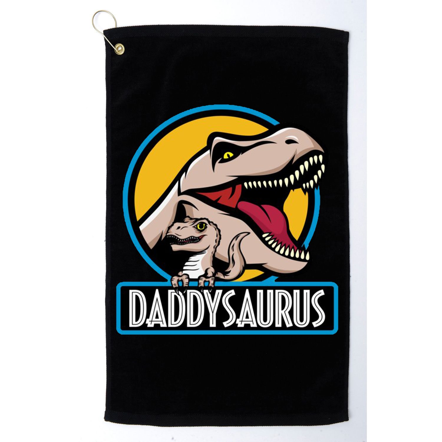 Daddysaurus Rex Fathers Day Golf Towel