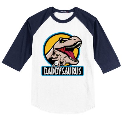 Daddysaurus Rex Fathers Day Baseball Sleeve Shirt