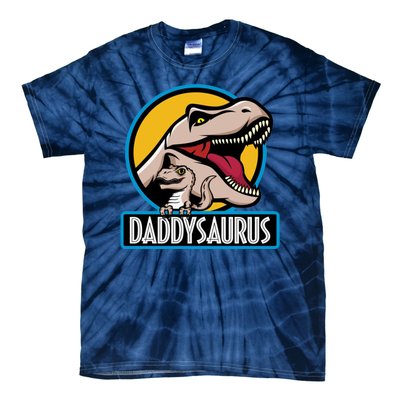 Daddysaurus Rex Fathers Day Tie-Dye T-Shirt