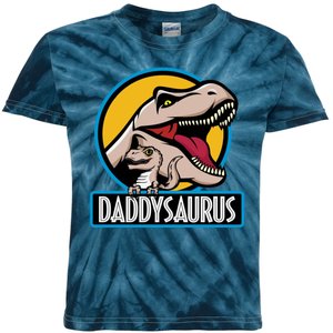 Daddysaurus Rex Fathers Day Kids Tie-Dye T-Shirt