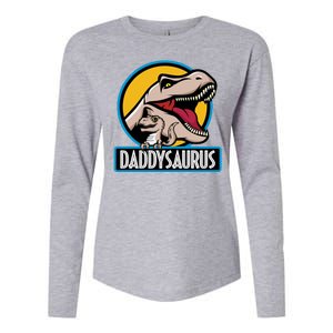 Daddysaurus Rex Fathers Day Womens Cotton Relaxed Long Sleeve T-Shirt