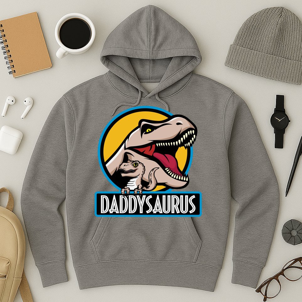 Daddysaurus Rex Fathers Day Hoodie