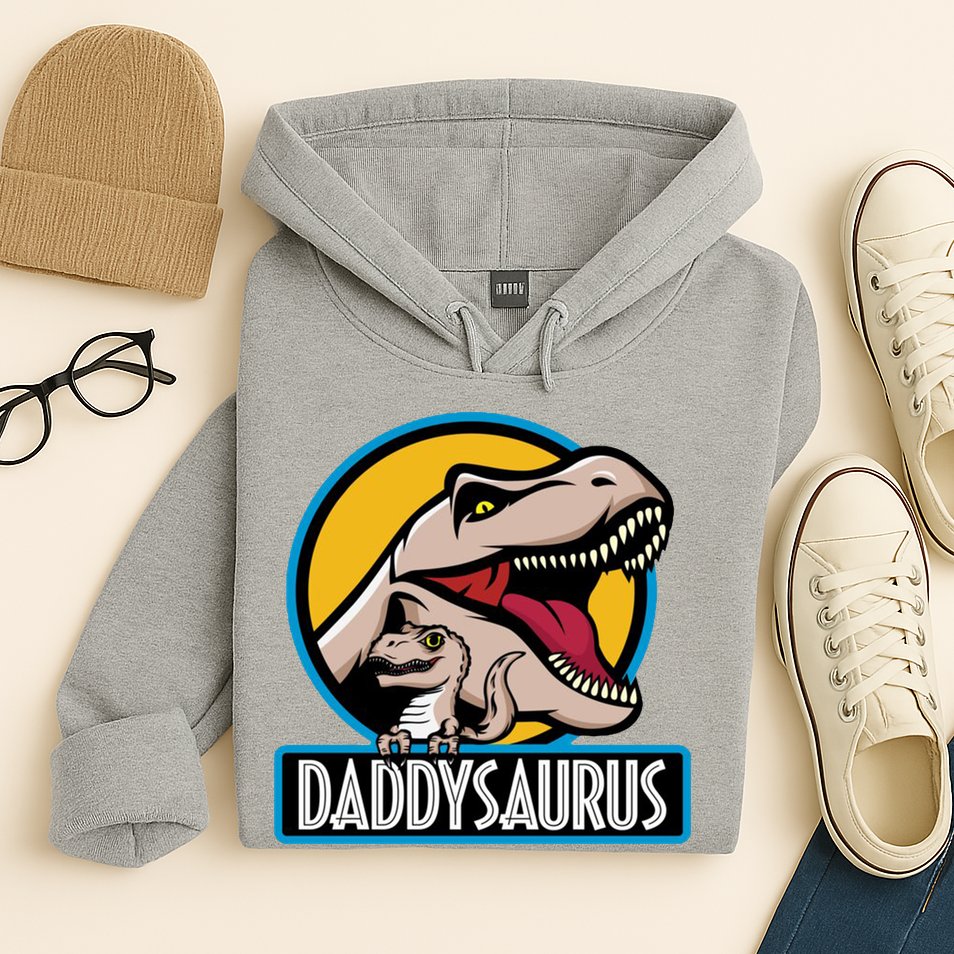 Daddysaurus Rex Fathers Day Hoodie