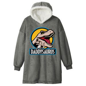 Daddysaurus Rex Fathers Day Hooded Wearable Blanket