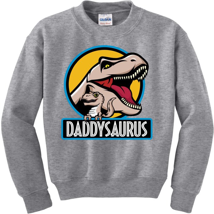 Daddysaurus Rex Fathers Day Kids Sweatshirt