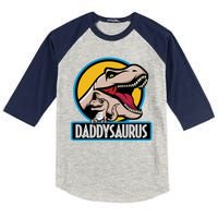 Daddysaurus Rex Fathers Day Kids Colorblock Raglan Jersey