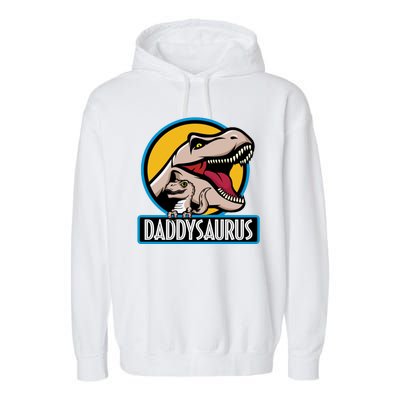 Daddysaurus Rex Fathers Day Garment-Dyed Fleece Hoodie