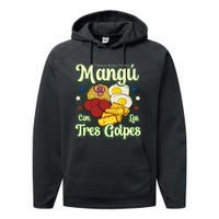 Dominican Republic Favorite Food Mangú Con Los Tres Golpes Performance Fleece Hoodie