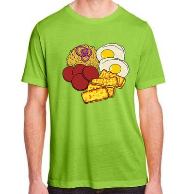 Dominican Republic Favorite Food Mangú Salami Queso Frito Adult ChromaSoft Performance T-Shirt