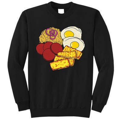 Dominican Republic Favorite Food Mangú Salami Queso Frito Sweatshirt