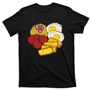 Dominican Republic Favorite Food Mangú Salami Queso Frito T-Shirt