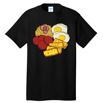 Dominican Republic Favorite Food Mangú Salami Queso Frito Tall T-Shirt