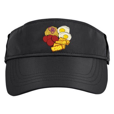 Dominican Republic Favorite Food Mangú Salami Queso Frito Adult Drive Performance Visor