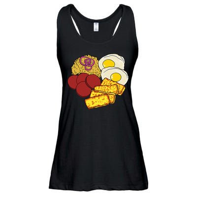 Dominican Republic Favorite Food Mangú Salami Queso Frito Ladies Essential Flowy Tank