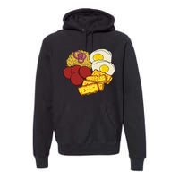 Dominican Republic Favorite Food Mangú Salami Queso Frito Premium Hoodie