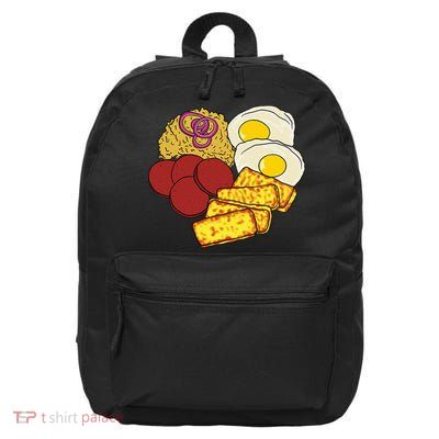 Dominican Republic Favorite Food Mangú Salami Queso Frito 16 in Basic Backpack