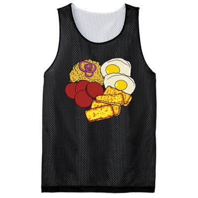 Dominican Republic Favorite Food Mangú Salami Queso Frito Mesh Reversible Basketball Jersey Tank