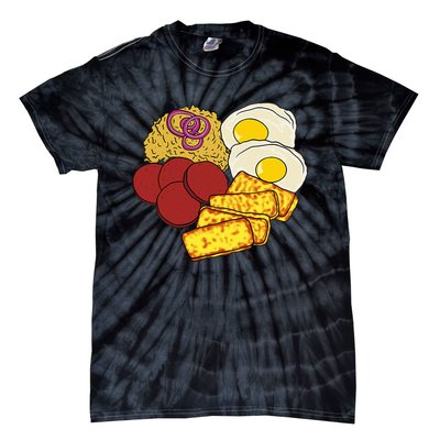 Dominican Republic Favorite Food Mangú Salami Queso Frito Tie-Dye T-Shirt