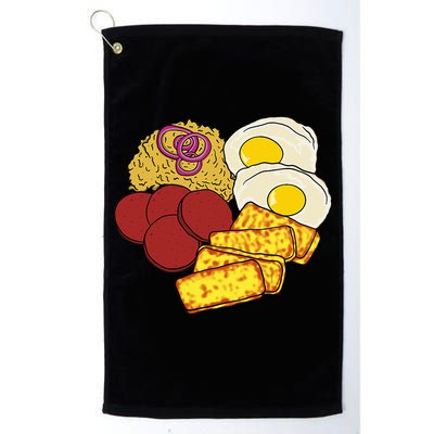 Dominican Republic Favorite Food Mangú Salami Queso Frito Golf Towel