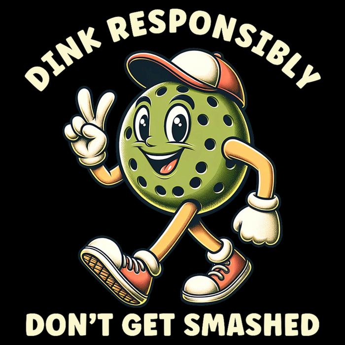 Dink Responsibly Funny Pickleball Player Drawstring Bag