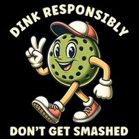 Dink Responsibly Funny Pickleball Player 16 in Basic Backpack