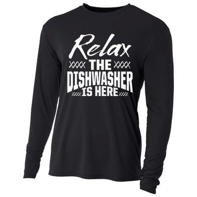 Dishwasher Relax Funny Dishwashing Cooling Performance Long Sleeve Crew