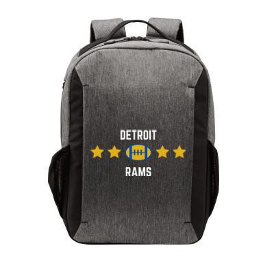 Detroit Rams Football Star Vector Backpack