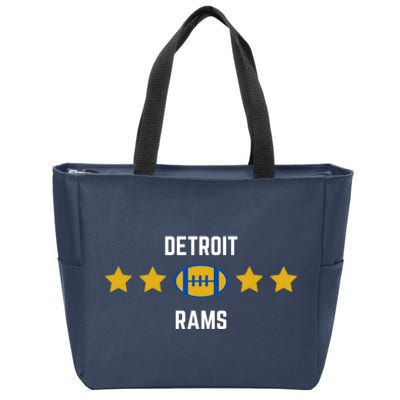 Detroit Rams Football Star Zip Tote Bag