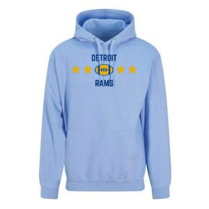 Detroit Rams Football Star Unisex Surf Hoodie