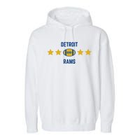 Detroit Rams Football Star Garment-Dyed Fleece Hoodie