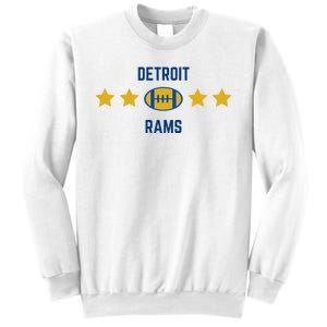 Detroit Rams Football Star Sweatshirt