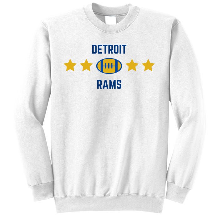 Detroit Rams Football Star Sweatshirt