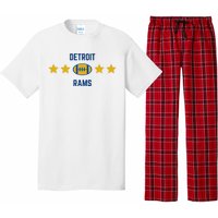 Detroit Rams Football Star Pajama Set